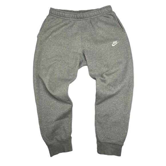 Nike Sportswear Club Fleece Joggers Gray Mens Large Soft Pockets - Picture 1 of 4
